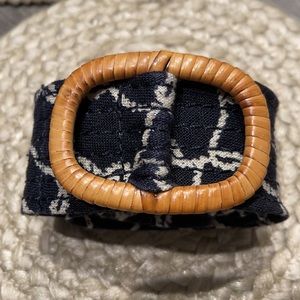 JCrew fabric rattan buckle belt